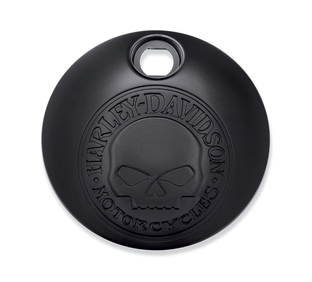 New Harley Davidson Willie G Skull Fuel Tank Console Door Matte Black